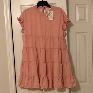 Pink ruffle dress